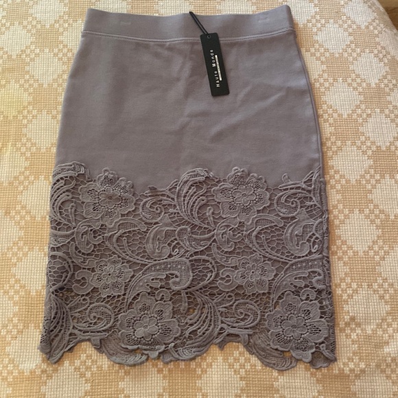 Haute Monde Dresses & Skirts - Haute Monde Young Contemporary Womens Skirt Size Small Lilac Gray